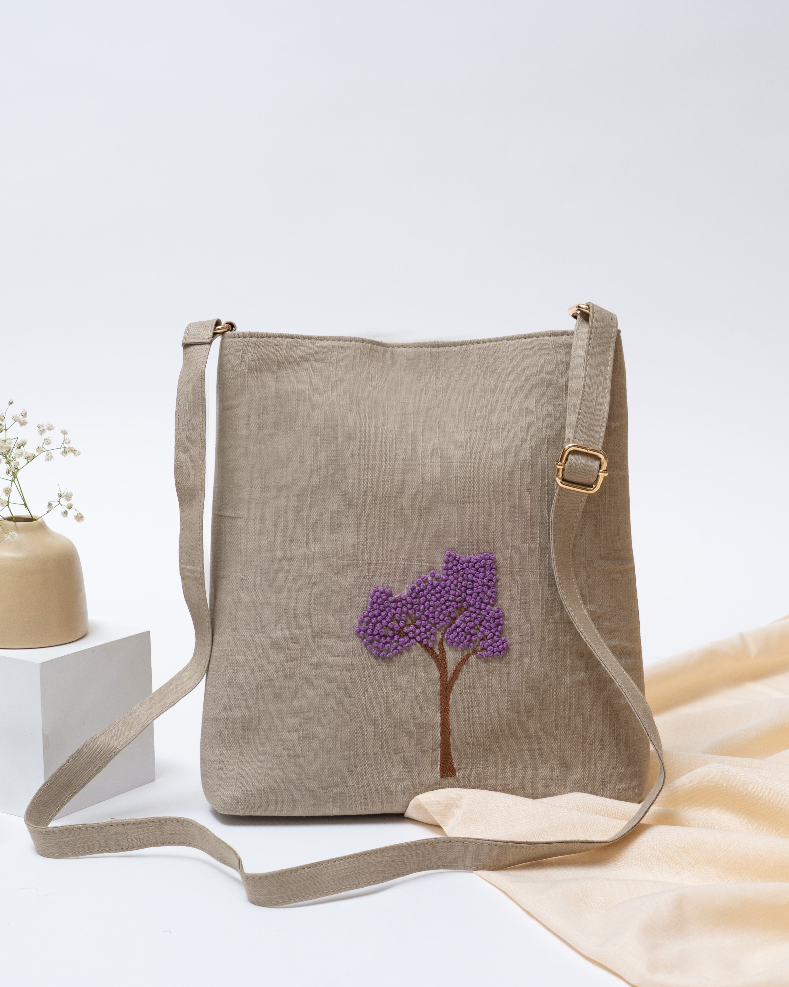 Lavender Tree Sling Bag