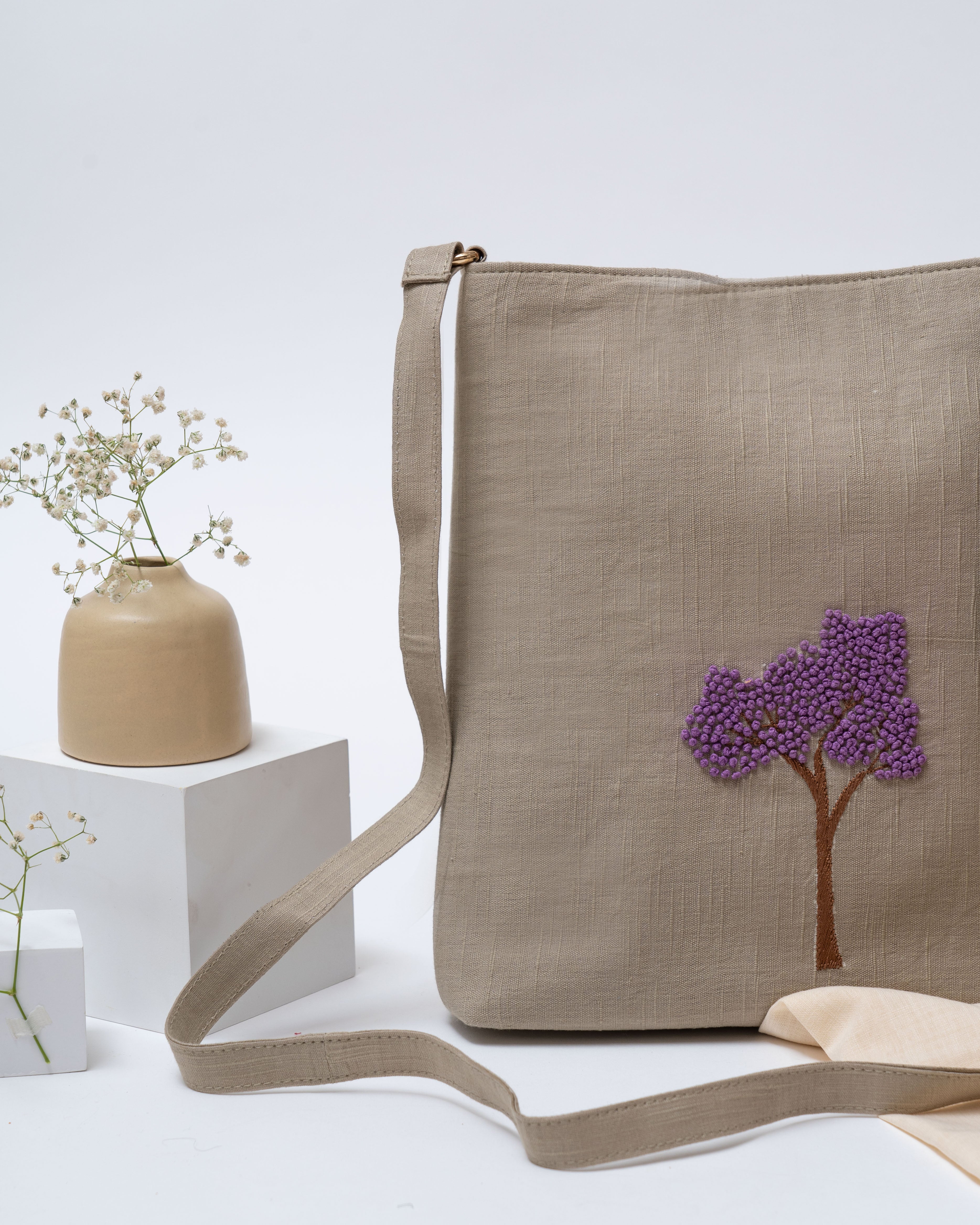 Lavender Tree Sling Bag