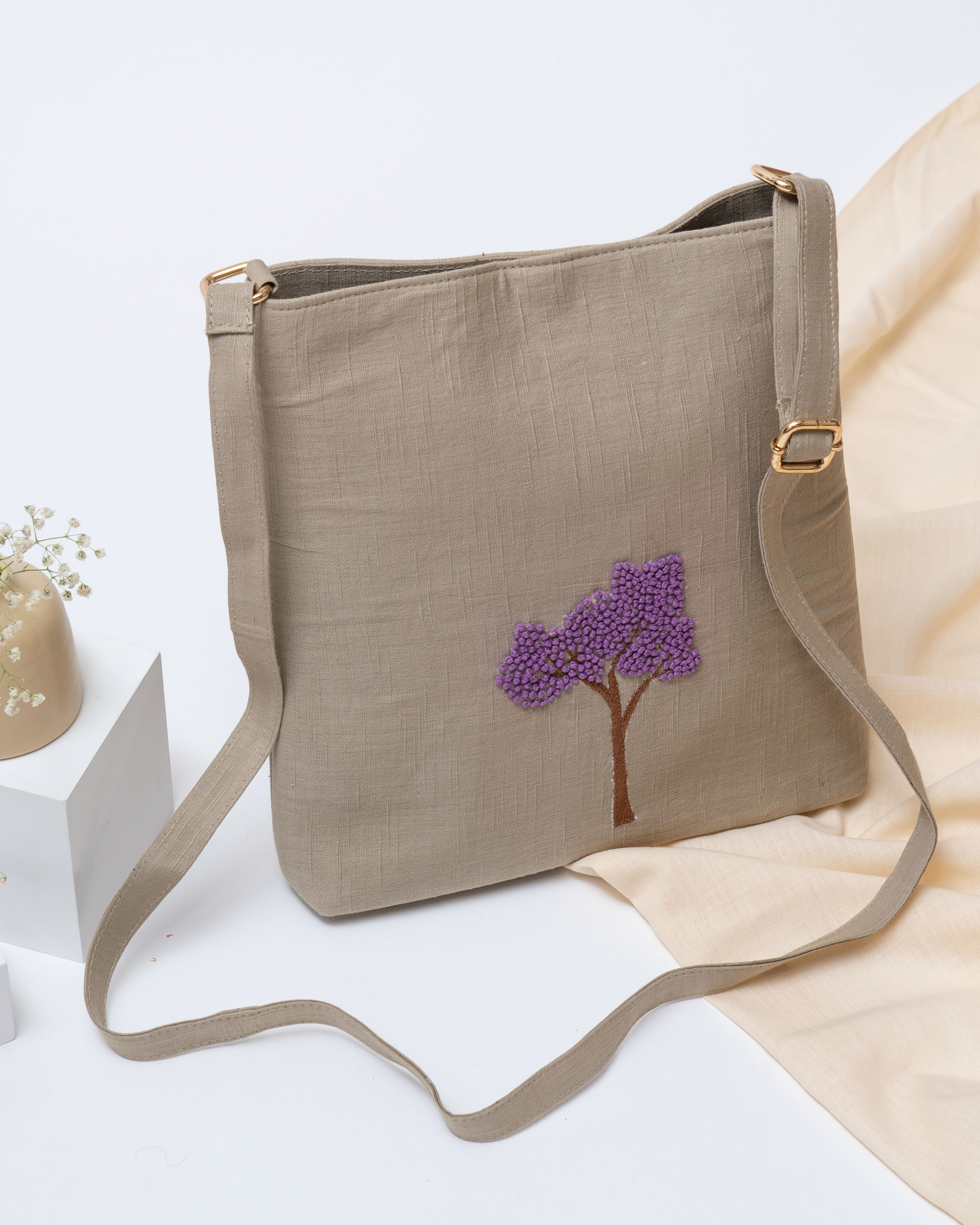 Lavender Tree Sling Bag