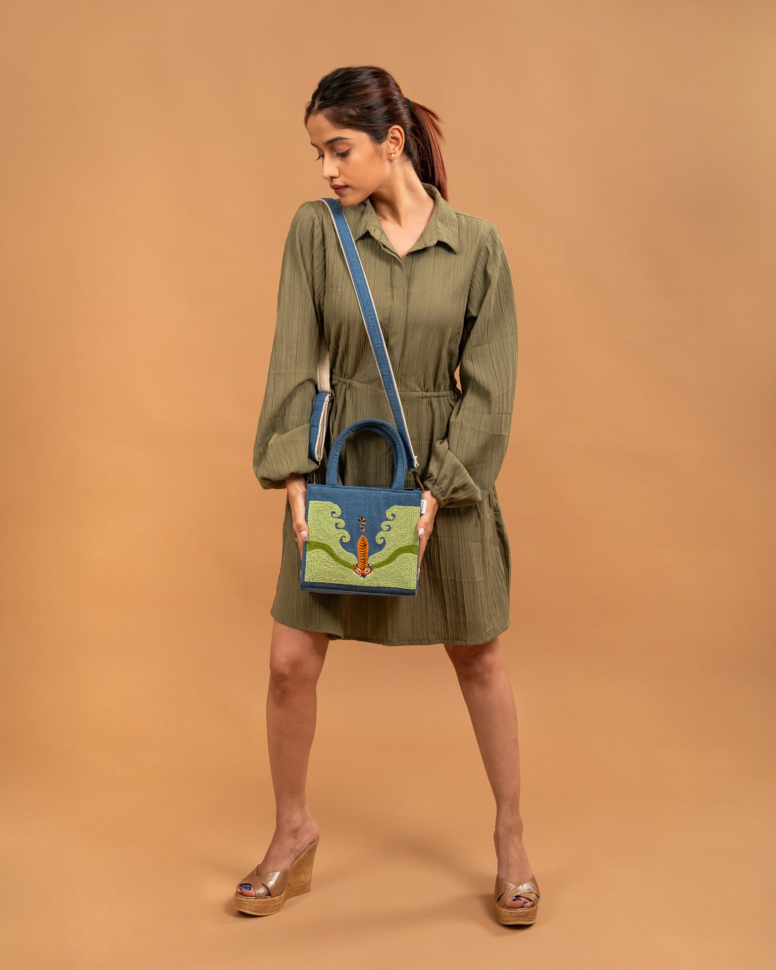 Tiger In a Pond Mini CarryAll