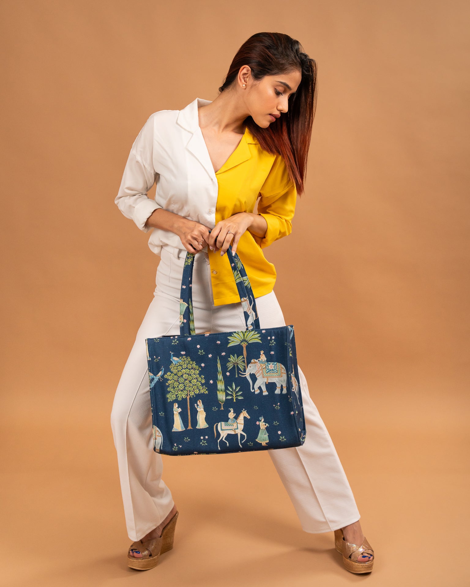 Sakhi Navy Blue City Tote