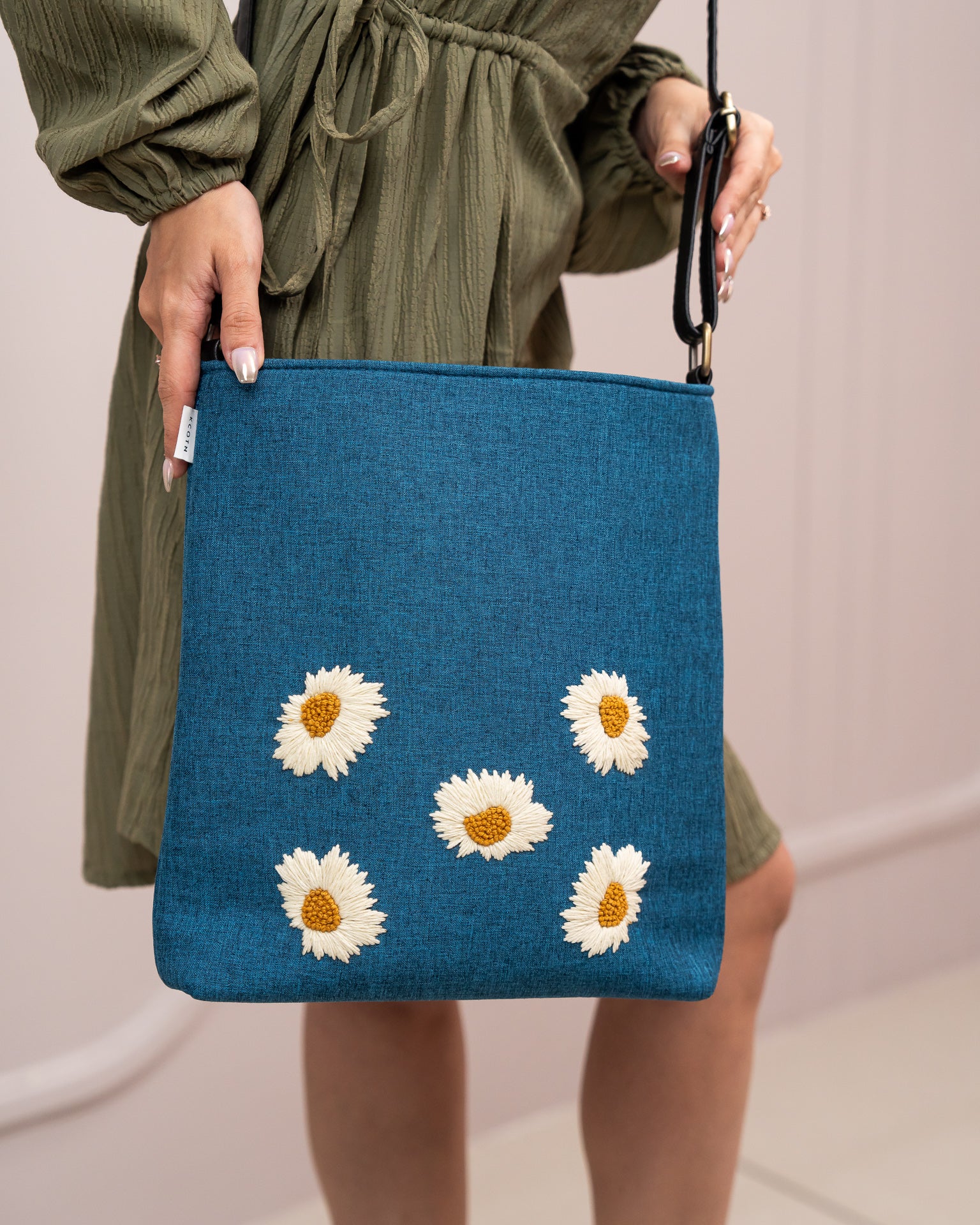 Sunflower Regal Blue Sling Bag