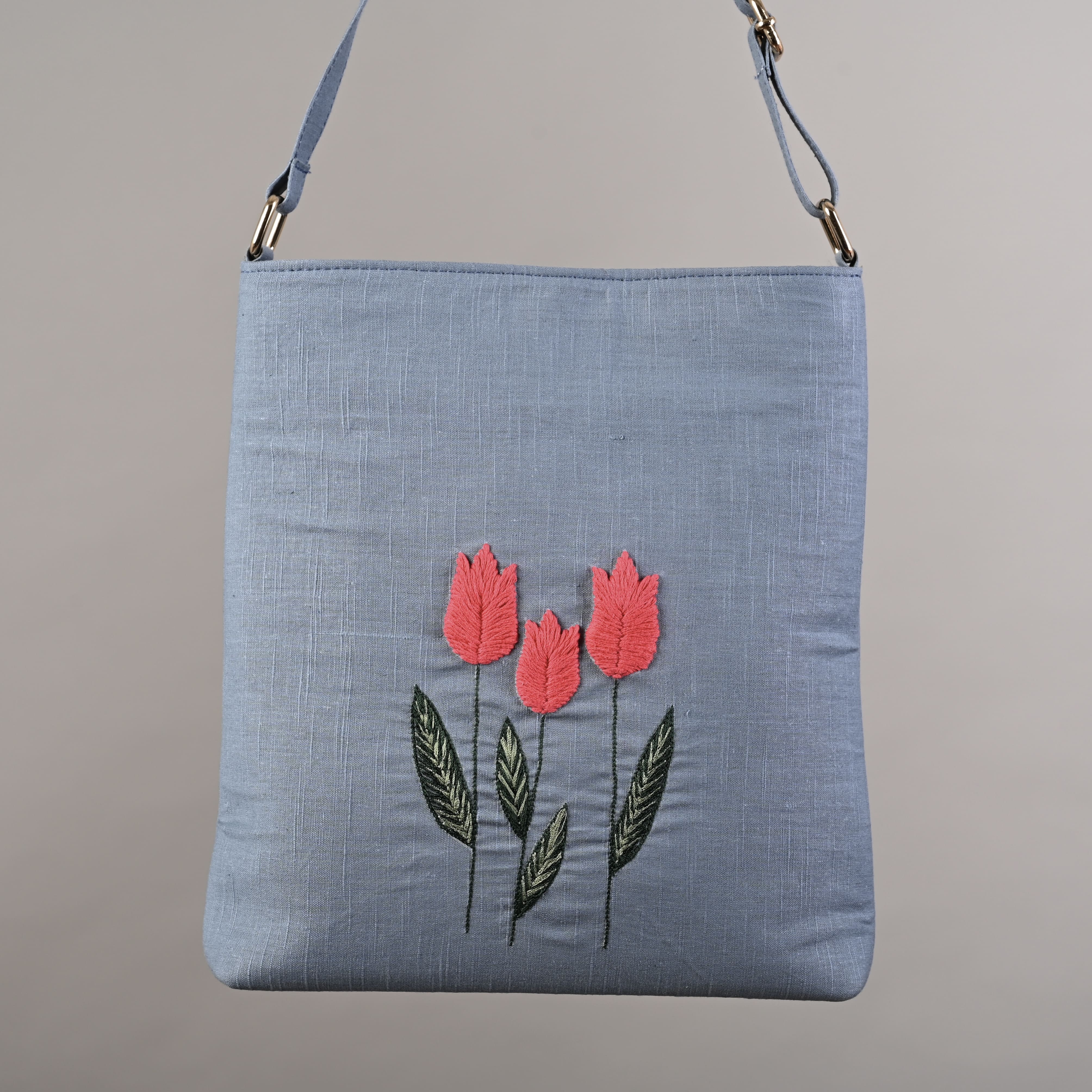 Pink Tulip Sling Bag